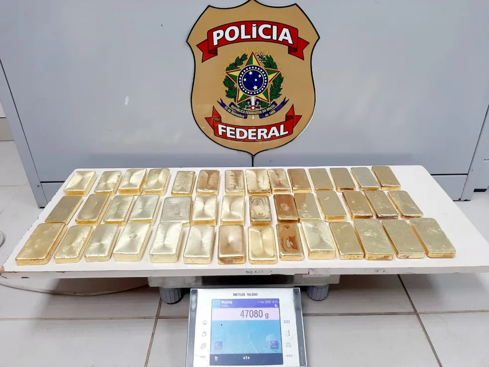 pm-apreende-47-kg-de-ouro-do-garimpo-ilegal-em-manaus-e-pf-diz-que-e-a-maior-apreensao-da-historia-do-amazonas-foto2-pf-am